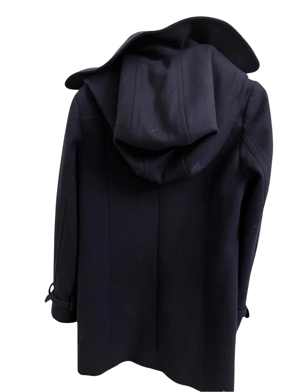 J. Crew Navy Wool Pea Coat with Zip and Button Front - Picture 2 of 4